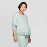 Stars Above Women Striped Perfectly Cozy Nursing Lounge Sweatshirt Green Nwt. Fixed Price $21.24.