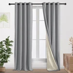 Jsfly 100 Full Blackout Velvet Curtains Liner 108 Inch Long 2 Panels For Living. Fixed Price $75.20.
