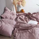 100% Flax French Linen Duvet Cover Set,quilt Set,doona Grey Pink. Fixed Price $98.79.
