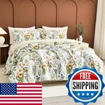 Lady Ann 100 Cotton Floral Oversized Queen Quilt Set - Yellow Flowers Leaves. Fixed Price $178.15.