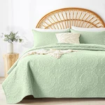 Wuruibo Light Green Quilt Set King/cal Size, Embossing Microfiber Bedspr.... Fixed Price $41.87.