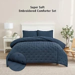 Mainstays Full/queen Comforter Set, Super Soft & Embroidered, 3-PIECE. Fixed Price $49.17.