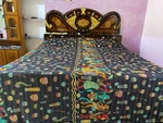 Throw Blanket Tribal Kantha Quilt Handmade Cotton Bedspread Folk Art Block Print. Fixed Price $82.00.