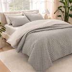 Bare Home Luxury Diamond Stitch Quilted Coverlet Set With Pillow Sham. Fixed Price $56.99.