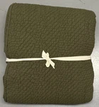 West Elm Reflections Matelasse Quilt Full/queen Dark Olive New Read!. Fixed Price $120.00.