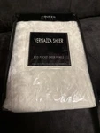 J Queen Vernazza Sheer Pole Rod Drapery Panels Pack 50"X 96 White 130494. Fixed Price $80.00.