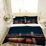 3D Night Bridge Sea Sky Quilt Coeaver Set Duvet Cover Bedding Pillowcases 748. Fixed Price $89.99.