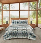 Nip Pendleton Trapper Peak Southwest Abstract King Coverlet/quilt & Shams Set. Fixed Price $234.99.
