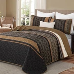 Dinjoy King Size Set Boho, Soft 3 Pieces Striped Bedspreads Brown. Fixed Price $66.57.