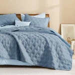 Litanika Queen Quilt Bedding Set Grayish Blue Summer Lightweight Soft Comforter. Fixed Price $47.22.