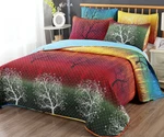 Open Box Rainbow Tree Bedspread/coverlet/quilt Set: 1 + 2 Pillow Shams. Fixed Price $69.52.