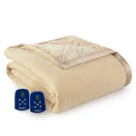Ultra Velvet Heated Blanket, 10-SETTING Electric Queen Size Color: Cream. Fixed Price $65.00.