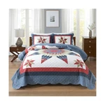 Cotton Quilt Bedding Sets 3 Pieces Soft Reversible Coverlets Luxury Star Hand.... Fixed Price $133.37.