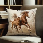 Beautiful Horse Foal Running Pillow Cover 18"X18" Luxury Equestrian Home Decor. Fixed Price $19.99.