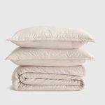Nwt Quince Organic Cotton Stripe Stitch Quilt Set King /cal Sand Msrp $150. Fixed Price $99.00.