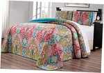 Ddecor 3-PIECE Oversize (115 X 95) Fine Printed Prewashed Boho Quilt. Fixed Price $97.68.