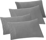 4-PACK Solid Pillowcases 1500 Premium Hotel Quality Microfiber Smooth Weave,. Fixed Price $21.99.