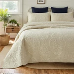 Brandream Queen Size Set Cotton Beige Quilted Comforter Luxury. Fixed Price $151.11.