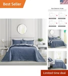 Oversized Cotton Bedspread King - Real Stitching Luxury Quilted .... Fixed Price $316.95.
