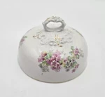 East Liverpool Potteries Co. Cover For Small Dish, Pink Flowers, 7094, 6". Fixed Price $15.00.