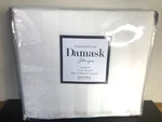 Nip Charter Club Damask Stripe White Queen Flat Sheet 550 Count Supima. Fixed Price $35.00.