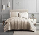 Riverbrook Home Moonstone 3-PIECE Coverlet Collection Quilt Set, King, Tan. Fixed Price $131.29.