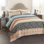 Lush Decor Bohemian Stripe Reversible Cotton Quilt Set 3 Piece Turquoise/orange. Fixed Price $48.99.