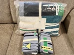 New Pottery Barn Kids Airplane Icon Full/queen Quilt Standard Shams. Fixed Price $249.95.