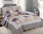 J&v Textiles 3 Piece Cotton Blend Reversible Quilt Set Purple Size Twin. Fixed Price $61.99.