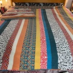 Lush Decor King Quilt Set Bohemian Stripe Reversible 3PC 100 % Cotton Bedding. Fixed Price $135.00.