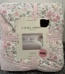 Laura Ashley Quartet Pink White And Green Floral King Quilt 104 X90. Fixed Price $134.99.
