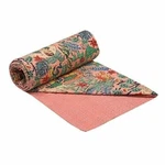 India Handmade Twin Cotton Kantha Quilt Throw Blanket Bedspread Pink Cover. Fixed Price $55.99.