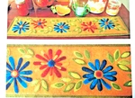 Horse Buggy Country American Kitchen Runner 1947 Wool 32.5X8" Quilt Pattern. Fixed Price $20.00.