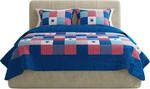 Caroline Americana Twin Bedding Set Quilt And Pillow Sham Multicolor Patchwork. Fixed Price $41.99.