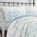 New! Cozy Chic Shabby Country French Blue White Floral Cottage Leaf Quilt Set. Fixed Price $167.32.