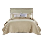 Benjara Xumi 2 Piece Twin Size Quilt Set- Beige Channel- Polyester And Cotton. Fixed Price $103.64.