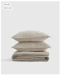 Nwt Quince European Linen Cotton Stitch Quilt Set King / Cal Natural. Fixed Price $114.99.