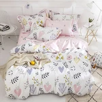 Bulutu Floral Love Print Girls Duvet Cover Twin White/pink Cotton Premium Blo.... Fixed Price $70.55.