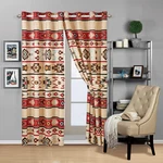 Rugs 4 Less Rustic Curtain, Burgundy/deep Red, Brown, Tan, Beige, Turquoise. Fixed Price $30.99.