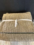 Pottery Barn Washed Velvet Handcrafted Quilt Full/queen, Taupe. Fixed Price $189.00.
