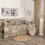 Vhc Sawyer Mill Charcoal 5PC Daybed Quilt Set Skirt 3 Shams. Fixed Price $199.95.