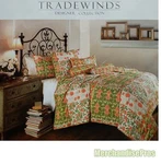 7 Pc Tradewinds 'siesta' Hand Crafted & Tacked Floral King Quilt With Shams New!. Fixed Price $159.95.