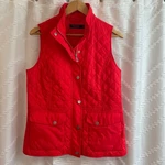 Polo Golf Ralph Lauren Red Quilted Vest Women Medium Mock Neck Diamond. Fixed Price $30.80.