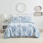 Laura Ashley Home Queen Quilt Set, Reversible Cotton Bedding With Matching Sham. Fixed Price $89.00.