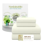 Supreme Elegance Full Size Bed Sheets Set - Natural 100% Cotton Percale Deep .... Fixed Price $66.23.