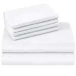Homeideas Queen Size Bed Sheets - 6 Piece Set (white) Extra Soft Brushed Mi.... Fixed Price $33.34.