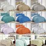 Damask 4 Piece Bedspread Set Scalloped Edge Reversible Coverlet Bedding. Fixed Price $65.99.