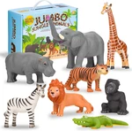 Set 8 Jumbo Safari Animals Figures Zoo For Toddlers 1-3 Jungle. Fixed Price $54.80.
