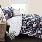 Hygge Sloth Quilt Set, Twin, Navy. Fixed Price $121.21.