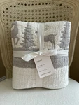Pottery Barn Winter Deer Reversible Applique Standard Shams (2) Nwt. Fixed Price $134.89.